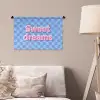 Sweet dreams - Vierkanten - Roze - Blauw Wandkleed katoen klein -sfeer4