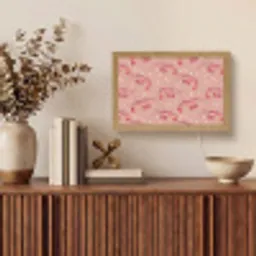 Garnalen - Stippen - Roze Light Box met kabel (Tafellamp) klein 924 -sfeer2