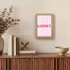 Lucky - Roze - Patroon Light Box met kabel (Tafellamp) klein -sfeer2