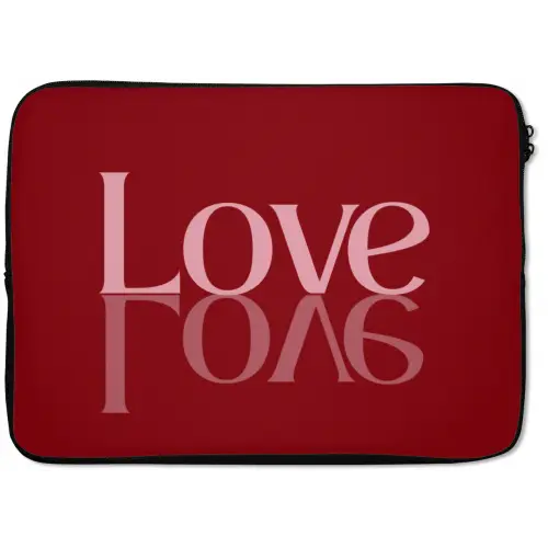 Love - Spiegeling - Rood laptophoes neopreen klein -zkaufland3dotto