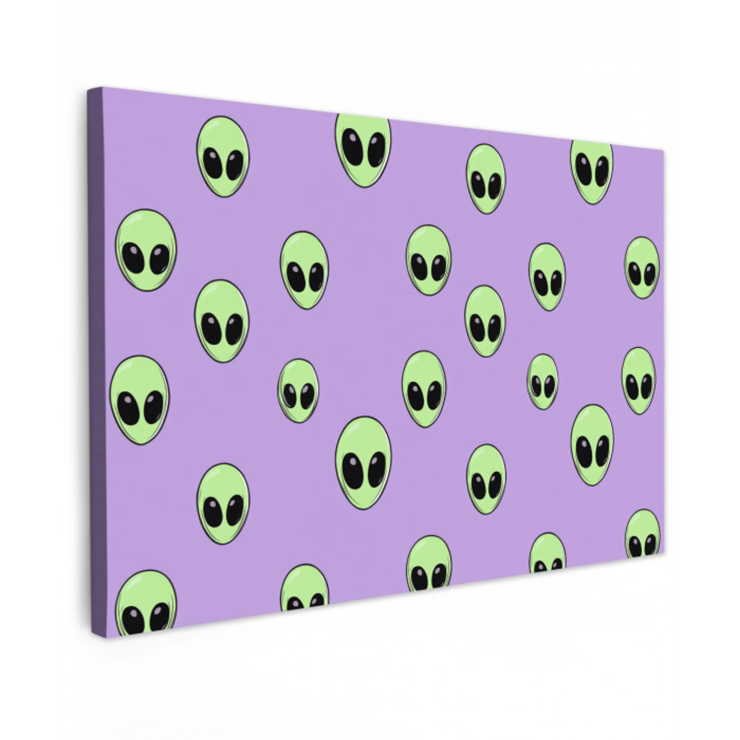 Alien - Retro - Lila Tuinposter op houten frame 2 cm dik klein 845 -3d