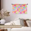 Hart - Neon - Patroon - Kleur Wandkleed katoen klein 269 -sfeer1