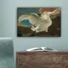 De bedreigde zwaan - Schilderij van Jan Asselijn canvas 2cm klein -sfeer4