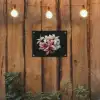 Bloemen - Roze - Zwart - Flora - Botanisch tuinposter los doek klein -sfeer1