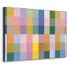 Blokken - Vierkant - Patroon - Gekleurd Textielframe zwart klein -3d