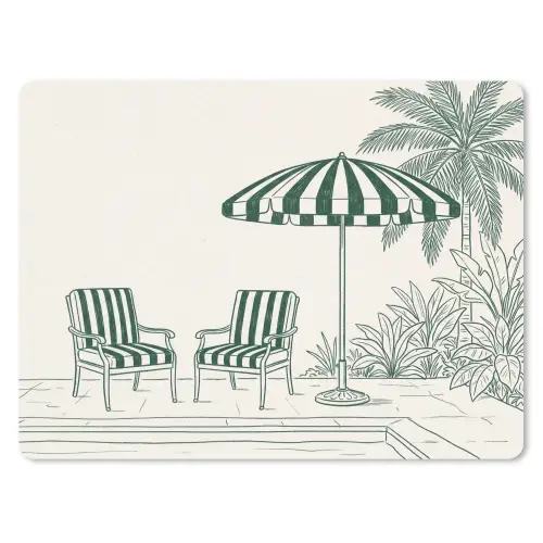 Terras - Illustratie - Groen muismat rubber klein -3d