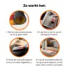 Heuvels - Oranje - Zon - Abstract Inductie beschermer vinyl 3mm klein -zzzzzzz-td-werking