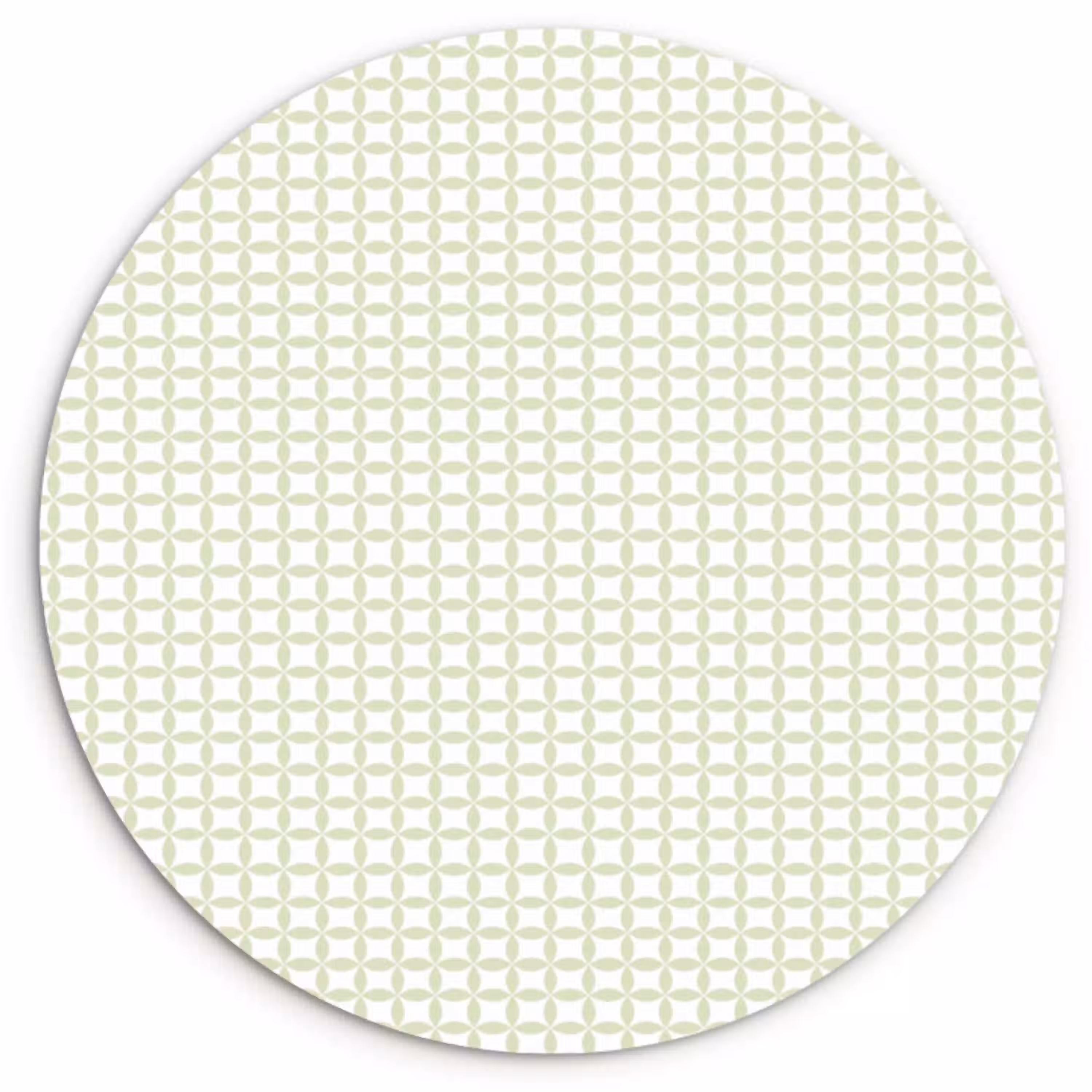 Saliegroen - Geometrisch - Cirkels - Patroon Wandcirkel kunststof plaat 5mm dik klein 188 -3d
