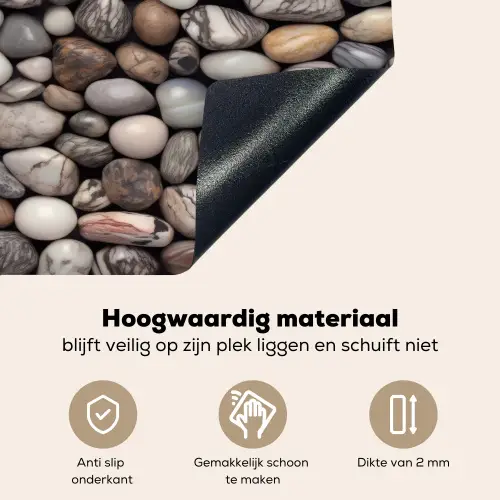 Marmer - Kleuren - Kiezels Inductie beschemer met haakjes klein 777 -ky-onderkant-nl