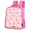 Roze met regenboog en kersen patroon Kinderrugzak - Roze middel -schuin