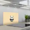 Panda - Beige - Minimalistisch keuken achterwand spatscherm klein -3d_schuin