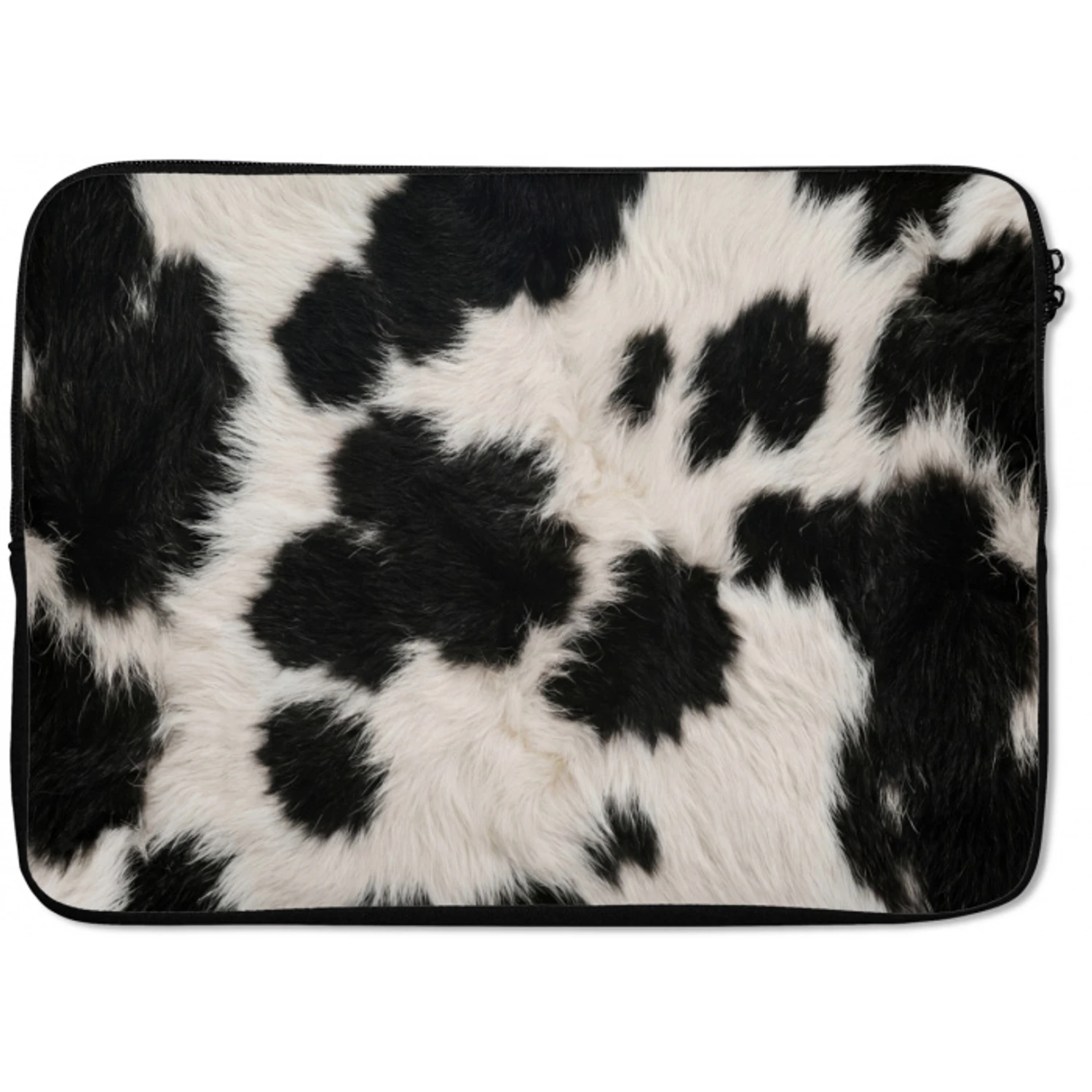 Bont - Textuur - Zwart - Wit laptophoes neopreen klein -zkaufland3dotto