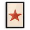 Zeester - Bobbels - Rood fotolijst zwart zonder passe partout klein -3d