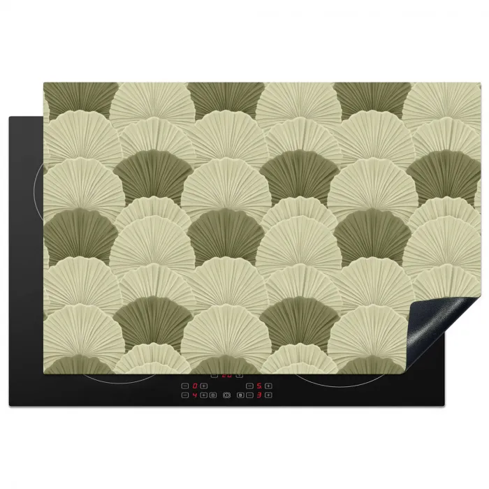 Bladeren - Structuur - Groen Inductie beschermer vinyl 3mm klein 276 -3d