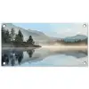 Meer - Mist - Bergen - Landschap tuinposter los doek klein -3d