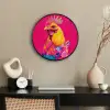Haan - Kleurrijk - Kimono - Roze Fotolijst rond zonder passe partout klein -sfeer1