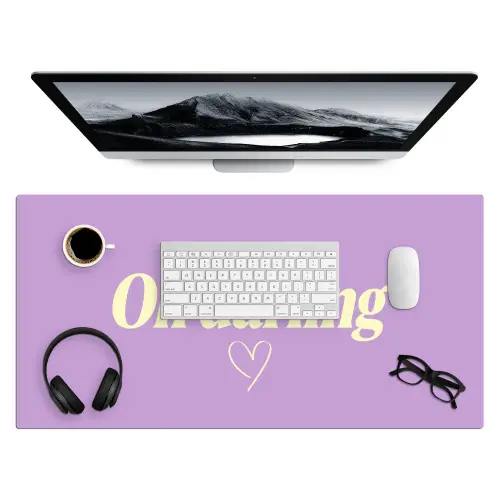Oh darling - Hart - Paars Muismat XXL klein -3d