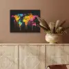 Wereldkaart - Verf - Kleurrijk - Graffiti - Wereld PET vilt klein -sfeer4