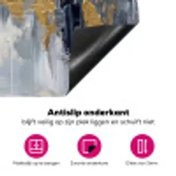 Abstract - Structuur - Goud - Grijs - Modern Inductie beschermer vinyl 3mm klein -wsfeer4_website