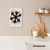 Sneeuwvlok - Kerstmis - Zwart - Feestdagen KitchenYeah - Keuken - Canvas klein -sfeer1