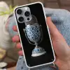 Microfoon - Delfts blauw - Muziek Hoesje iPhone 16 Pro Max met koord klein -sfeer3