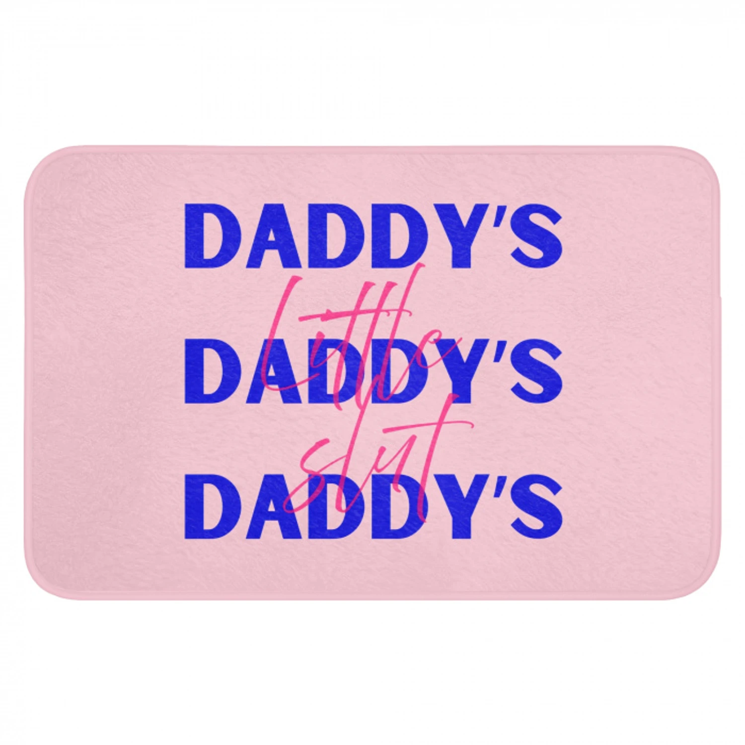 Daddy's - Blauw - Blokletters Badmat klein -3d