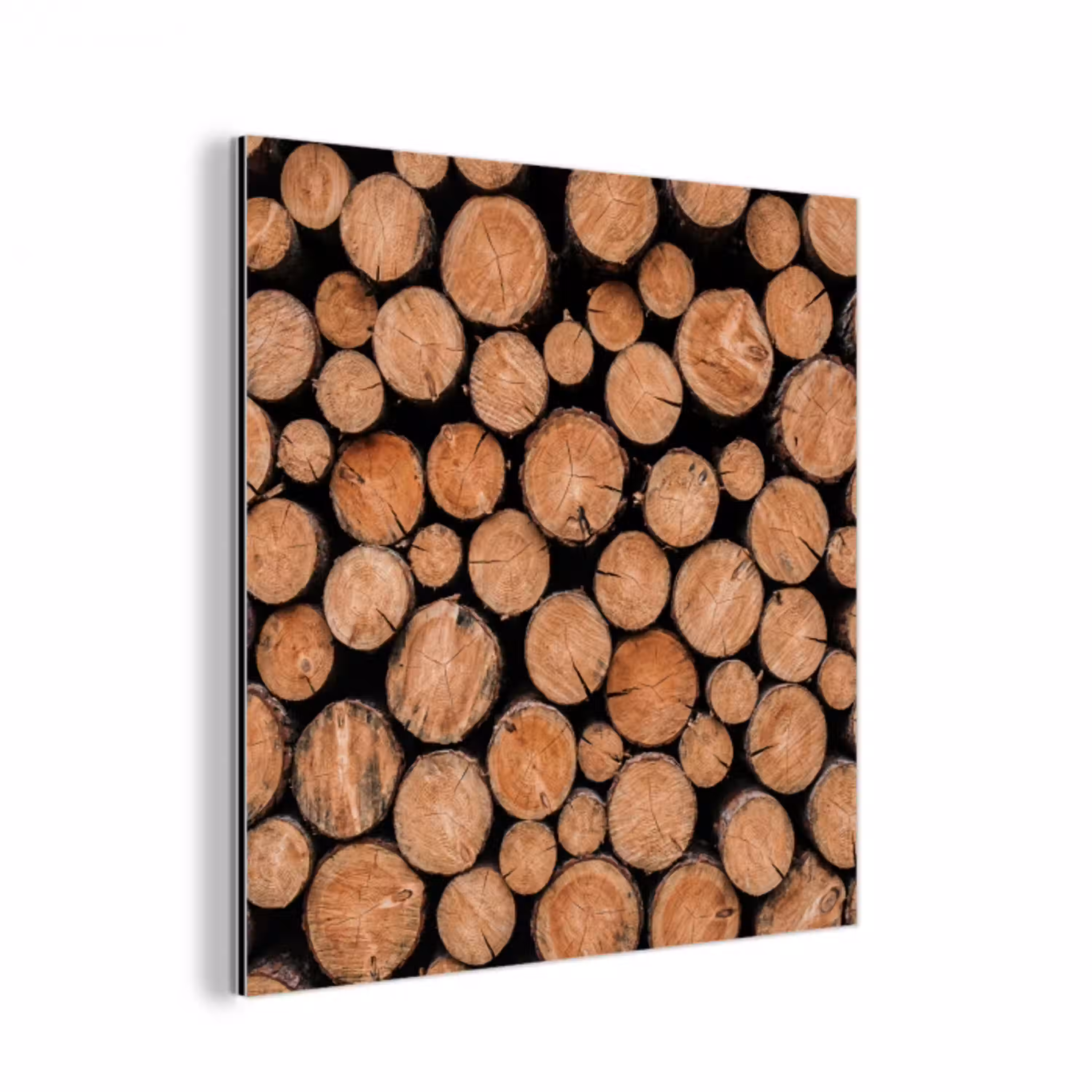 Houtblokken - Textuur - Patroon - Bruin - Rustiek aluminium wit klein -3d