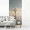 Luchtballon - Wolken - Water - Blauw fotobehang vinyl groot -woonkamer