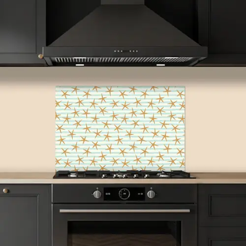 Zee - Ster - Strepen - Blauw keuken achterwand spatscherm klein 900 -sfeer1