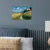 Zandpad - Huis - Bomen - Grasveld poster papier klein -sfeer2