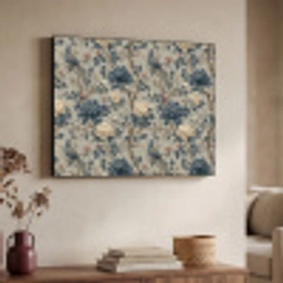Pauw - Bloemen - Blauw Textielframe zwart klein 947 -sfeer3