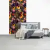 Warm - Patroon - Penseel - Viooltjes fotobehang vinyl groot 64 -slaapkamer