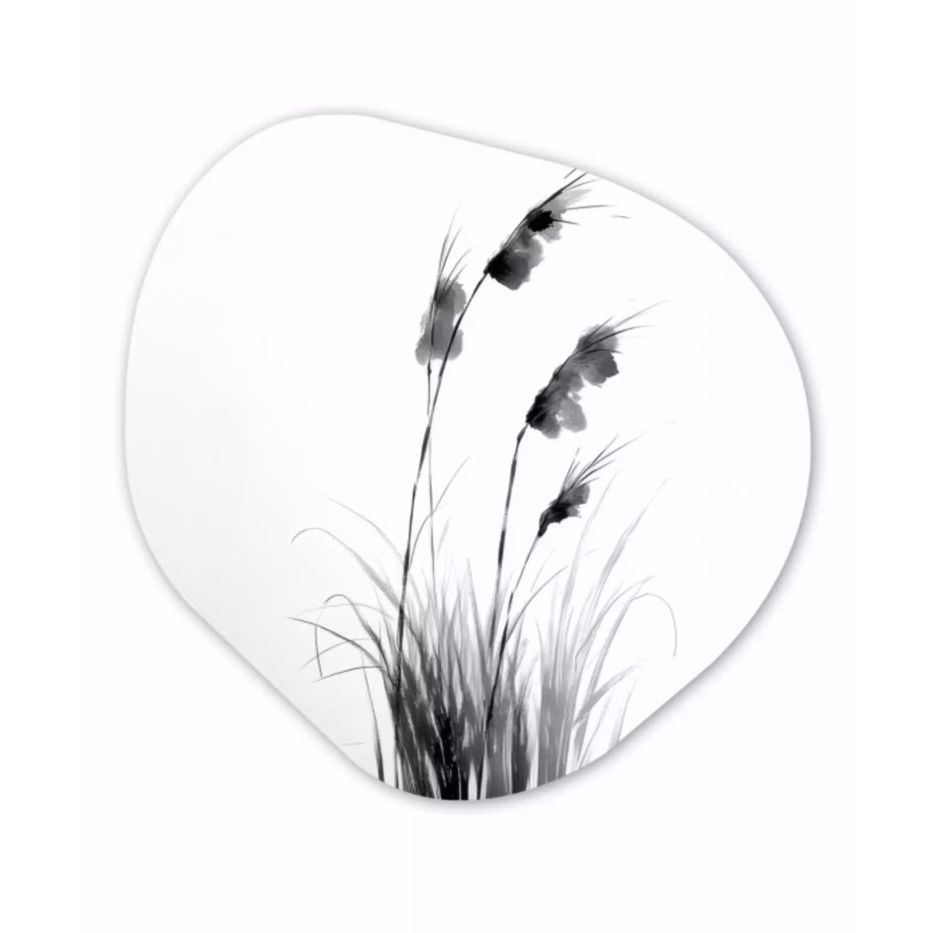 Minimalistisch - Stelen - Wit Wandcirkel Organisch Plexiglas middel -3d