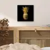 Ananas - Zwart - Goud - Luxe aluminium wit klein -sfeer3