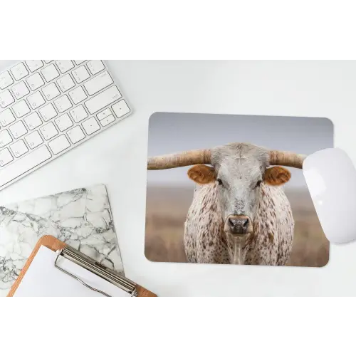 Longhorn - Grasveld - Dier muismat rubber klein -witbureau