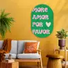 Amor - Valentijn - Groen - Tekst Wandcirkel Ovaal Glas middel -sfeer4