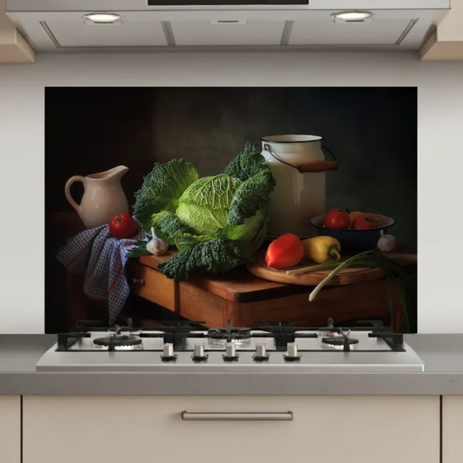 Stilleven - Groente - Kleuren keuken achterwand spatscherm klein -3d_website