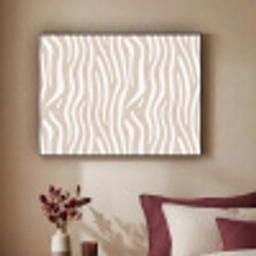 Abstract - Zebra - Beige Textielframe zwart klein 947 -sfeer1