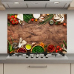 Kruiden - Groente - Rustiek keuken achterwand spatscherm klein -3d_website