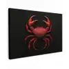 Krab - Rood - Vissen - Schaaldieren Tuinposter op houten frame 2 cm dik klein -3d