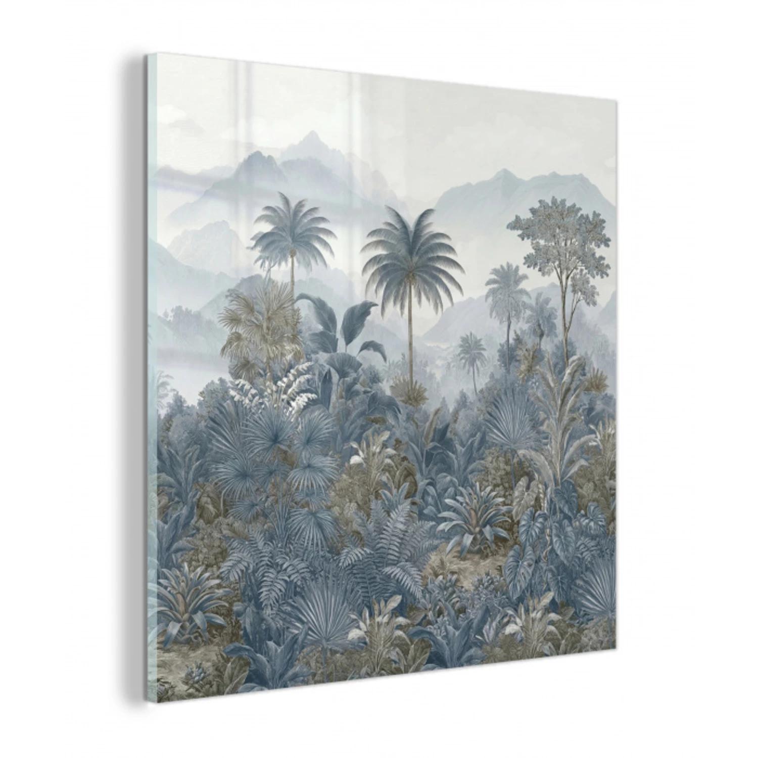 Jungle - Landschap - Blauw plexiglas 5mm klein -z3d