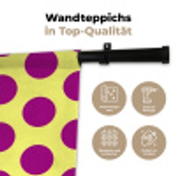 Dots - Klassiek - Geel Wandkleed katoen klein 269 -tsfeer2_DE