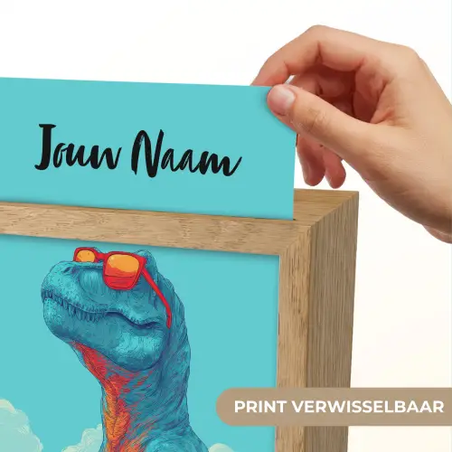Dino - Blauw - Zonnebril - Wolken Light Box met kabel (Kinderlampje) klein -USP_websiteprintNL