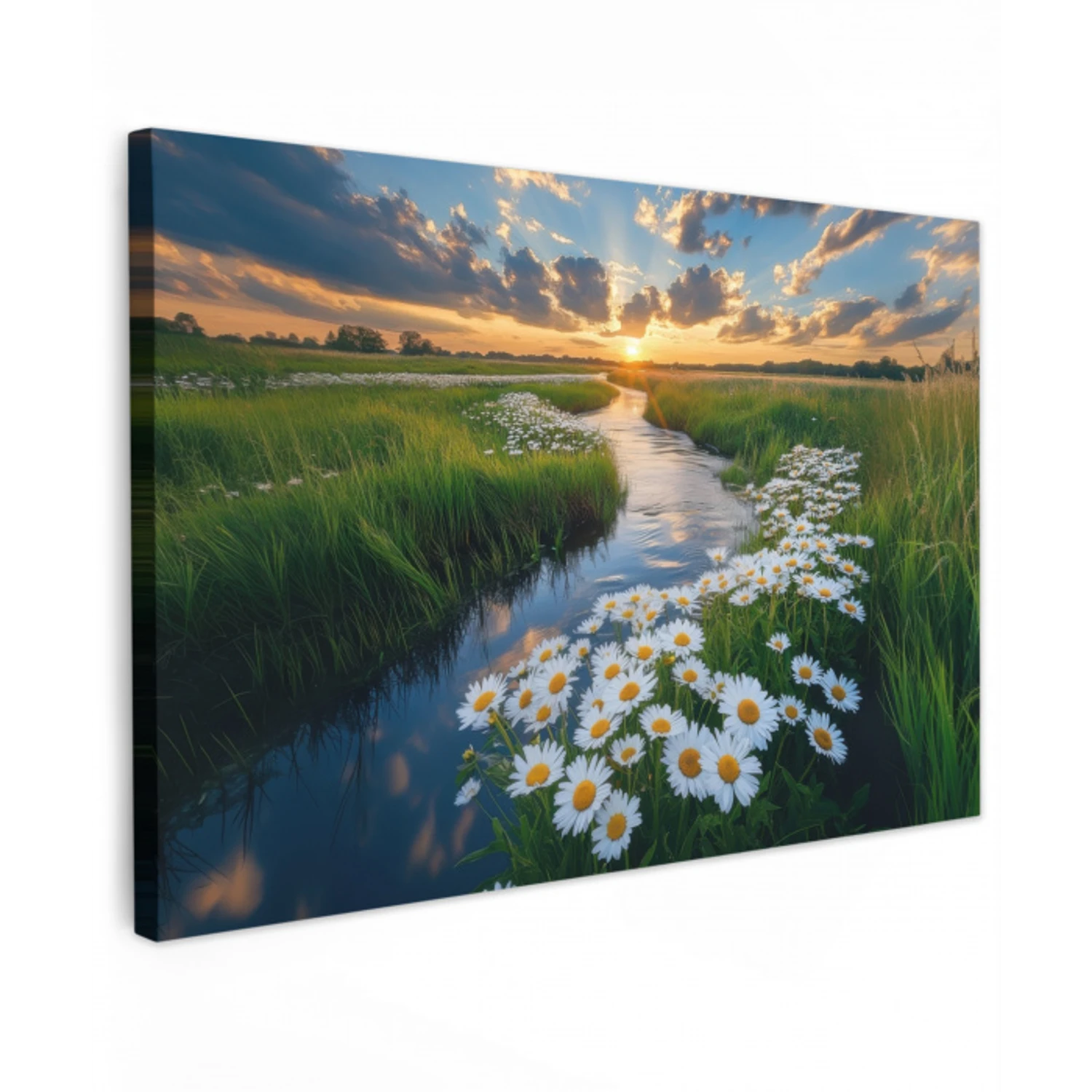 Beekje - Landschap - Margriet Tuinposter op houten frame 2 cm dik klein -3d