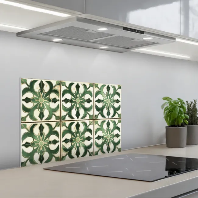 Interieur - Keramiek - Decoratie - Spaans keuken achterwand spatscherm klein -3d_schuin