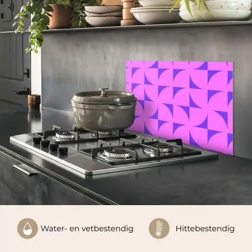 Kwadranten - Paars - Roze - Vierkanten keuken achterwand spatscherm klein 900 -usp_NL