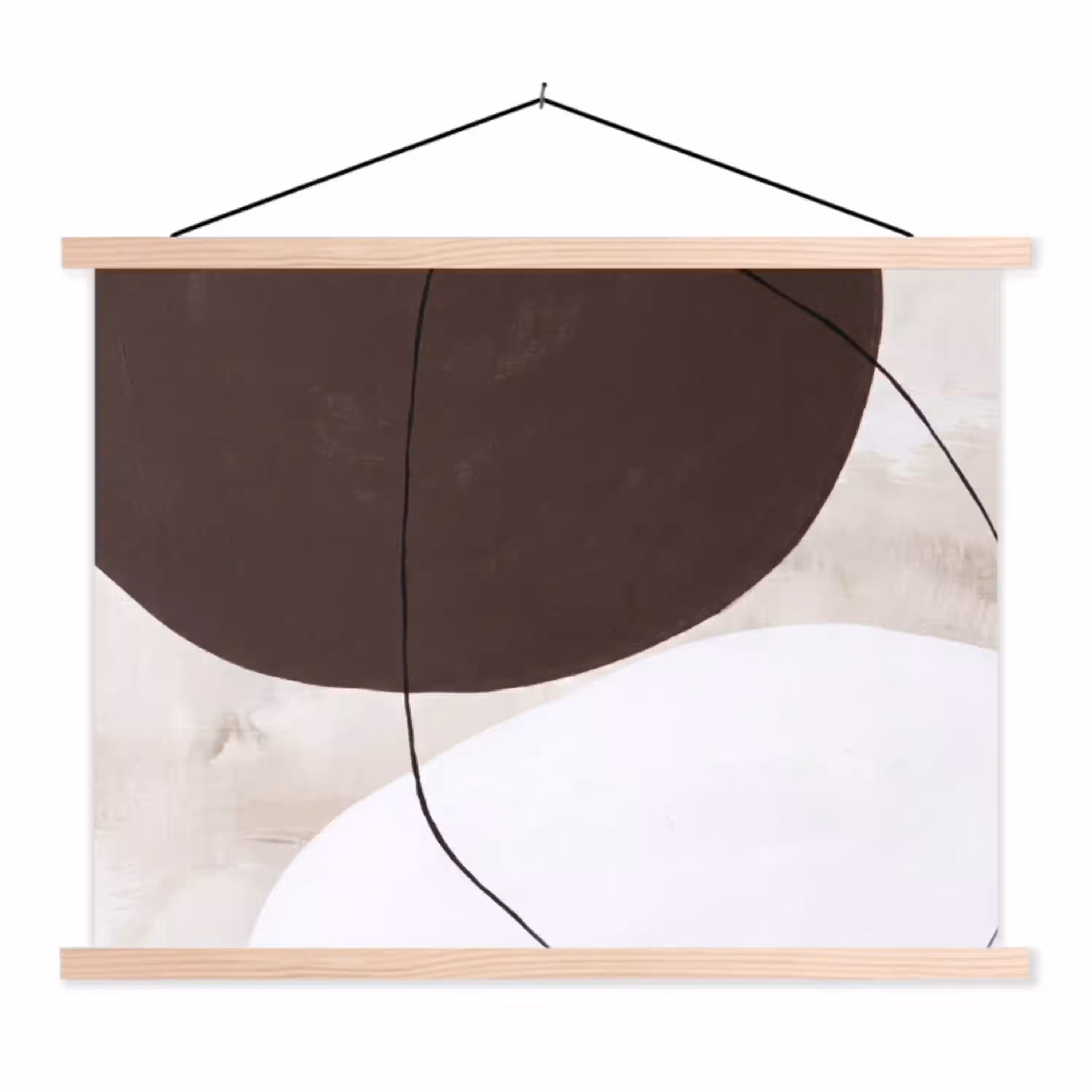 Abstract - Vormen - Modern textielposter latten blank klein -3d
