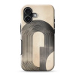 Boog -  Strepen - Minimalistisch - Zwart Toughcase MagSafe Apple iPhone 17 klein -3d