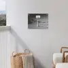 Basketbalpaal - Landschap - Zand - Wit tuinposter los doek klein -sfeer8