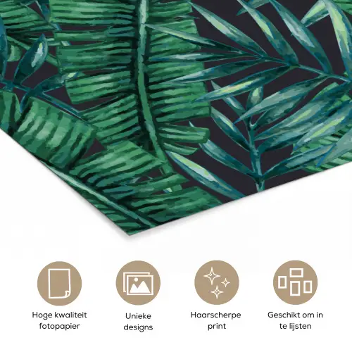 Bladeren - Tropisch - Jungle -  Natuur poster papier klein -closeup_NL